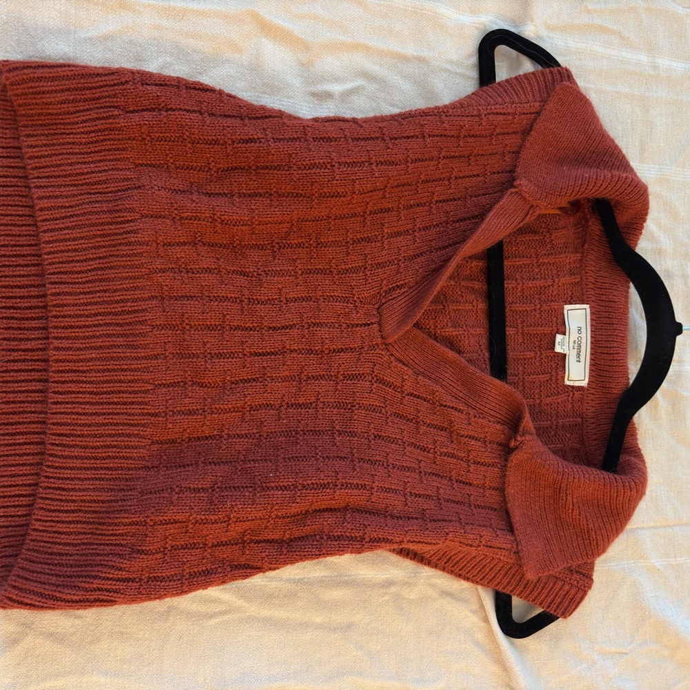 LOFT Rust Knit Sleeveless Sweater